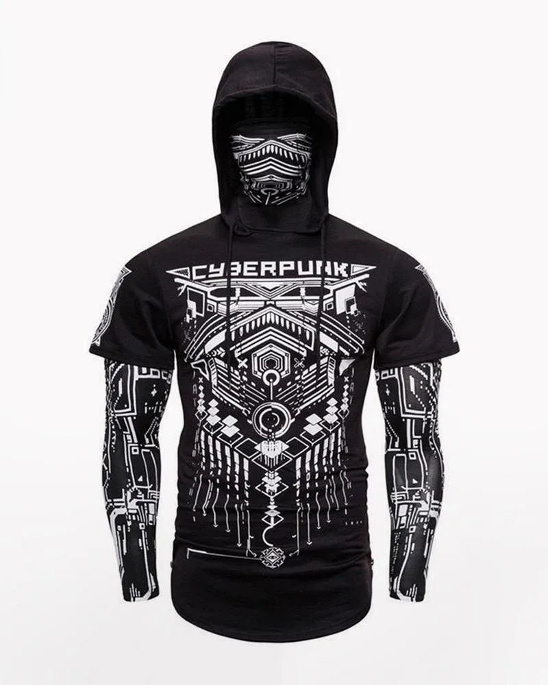 Cyberpunk Ninja Mask Hoodie