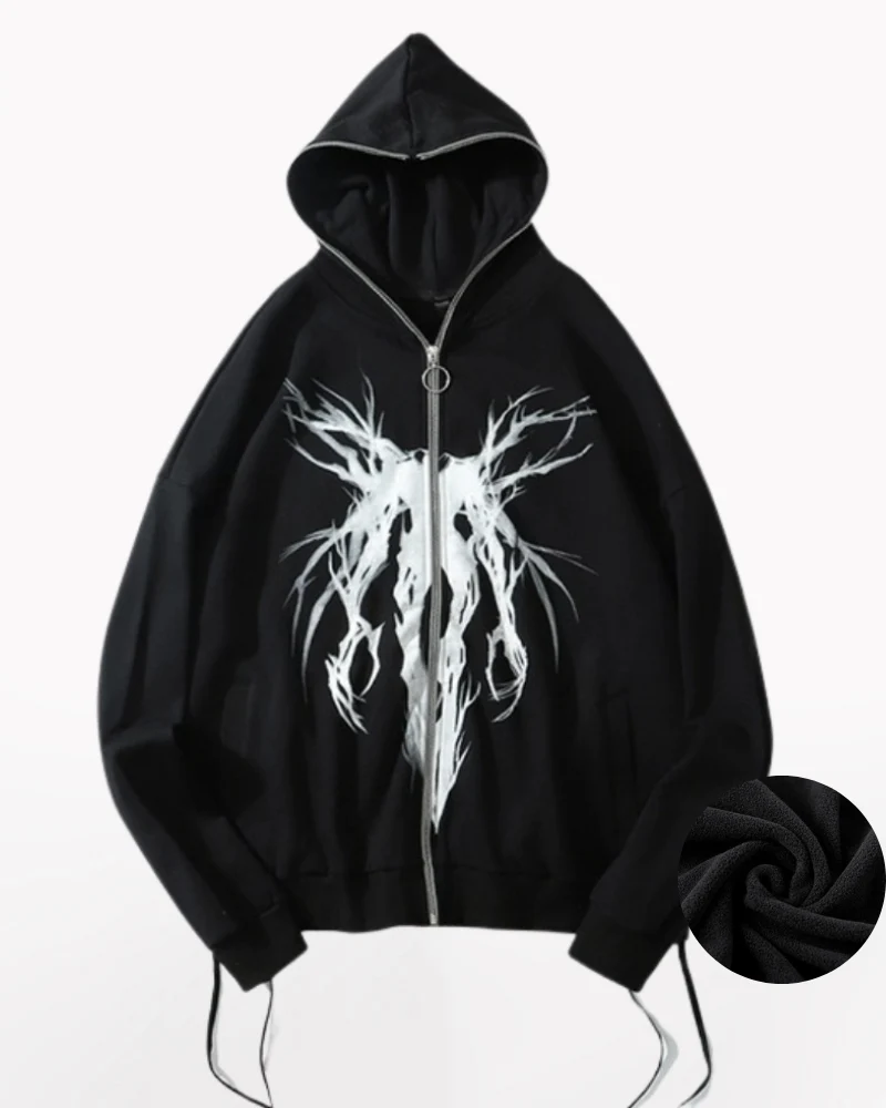 Streetwear Full Zip Thick Hoodie Jacket