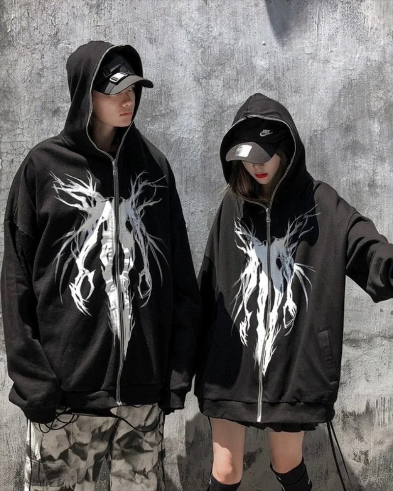 Streetwear Full Zip Thick Hoodie Jacket