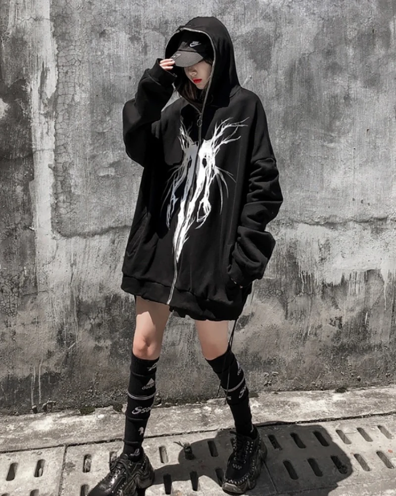 Streetwear Full Zip Thick Hoodie Jacket