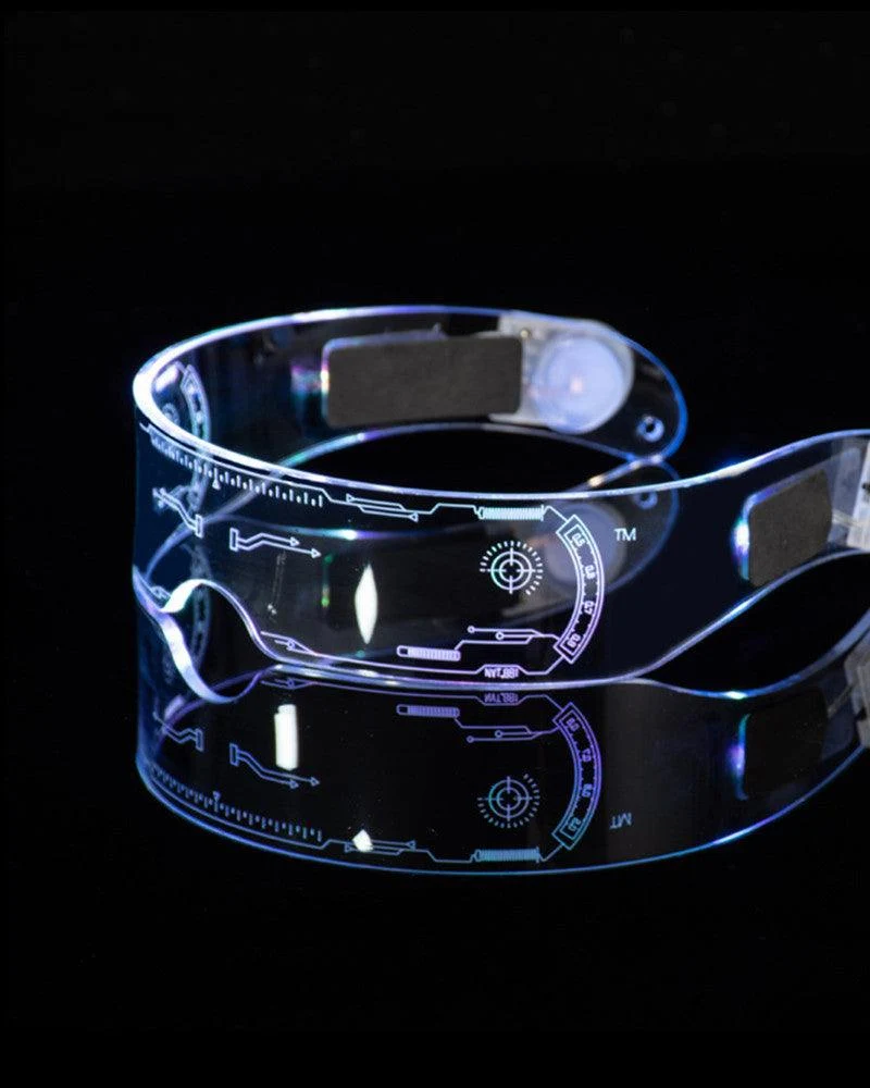 Cyberpunk 7 Colors Changing Flashing LED Glasses