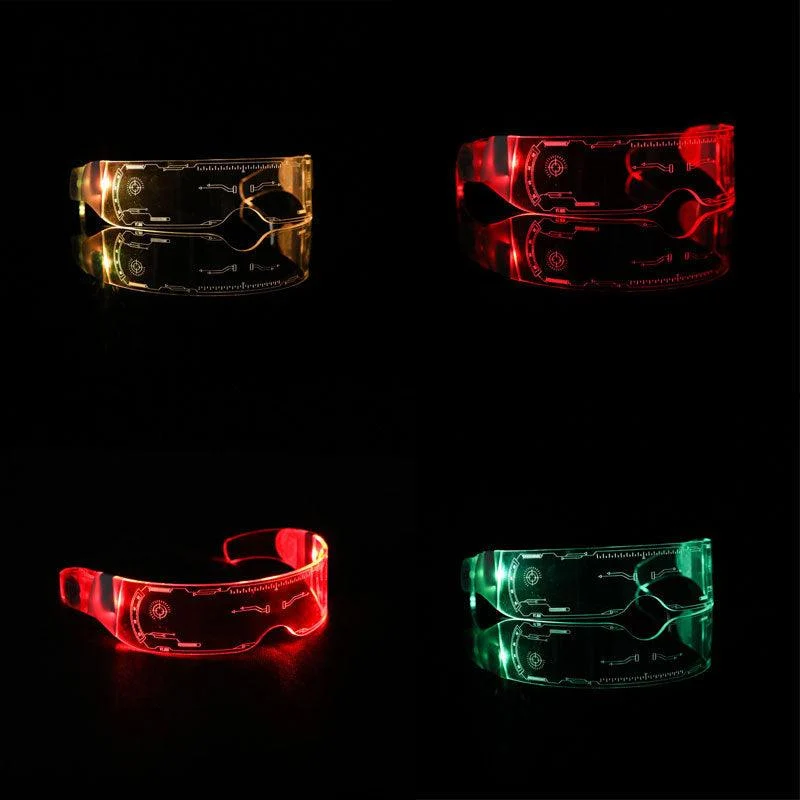 Cyberpunk 7 Colors Changing Flashing LED Glasses