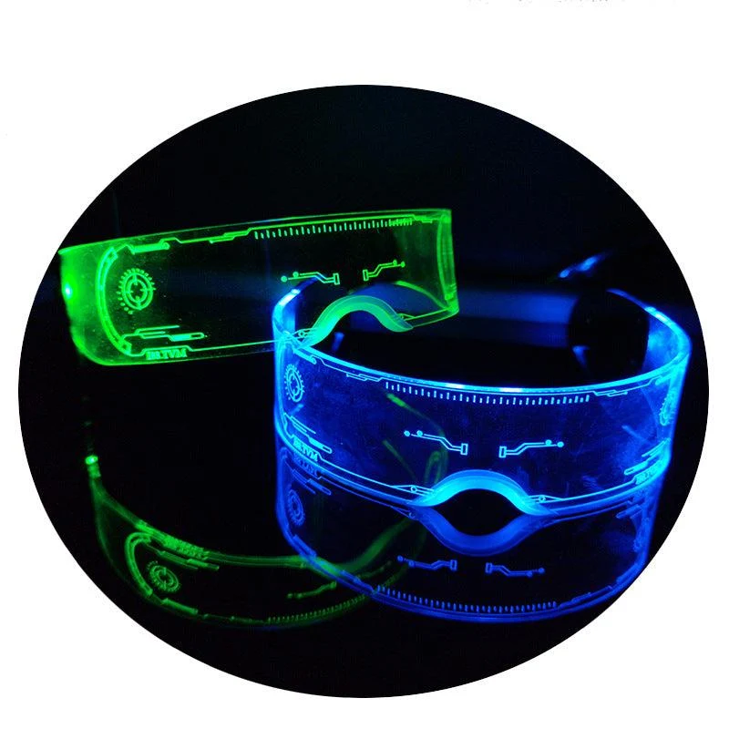 Cyberpunk 7 Colors Changing Flashing LED Glasses