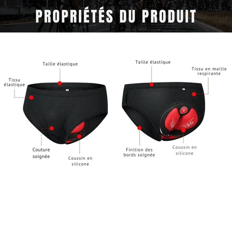Sous-vêtement de Cyclisme avec Gel 5D - GelCush™