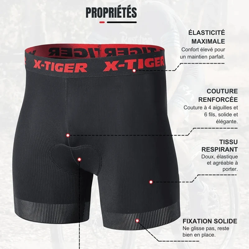 Sous-vêtement de Cyclisme avec Gel 5D - RideGuard™