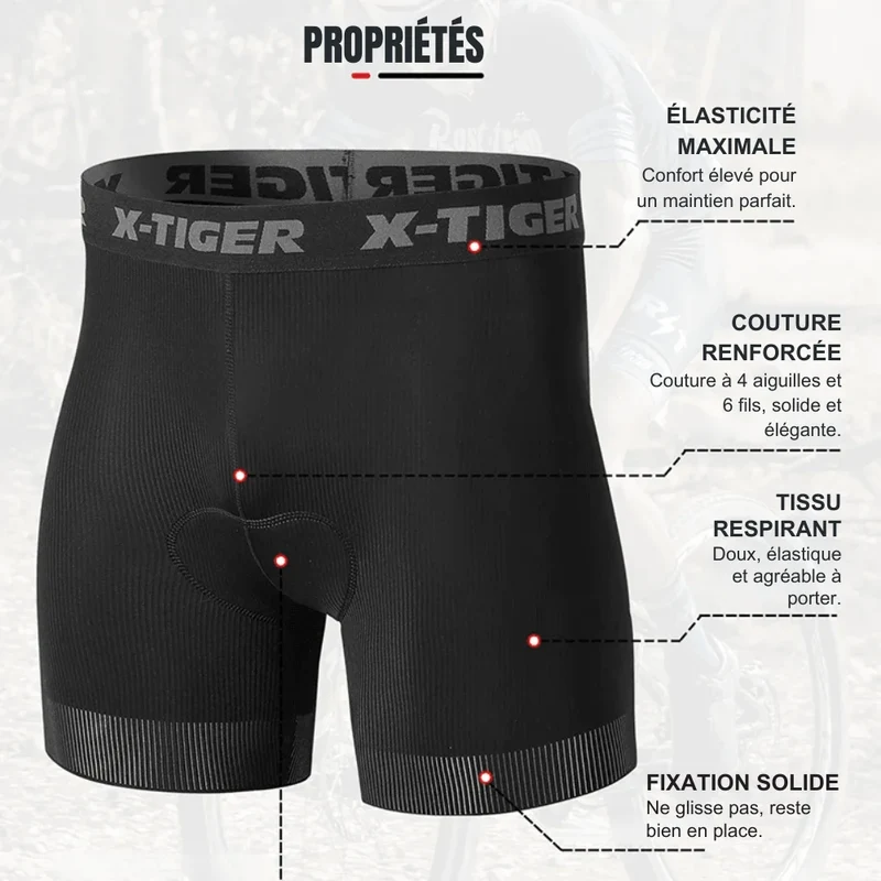 Sous-vêtement de Cyclisme avec Gel 5D - RideGuard™