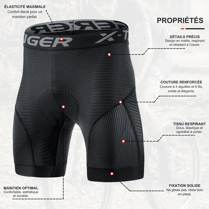 Sous-vêtement de Cyclisme avec Gel 5D - VeloShield™