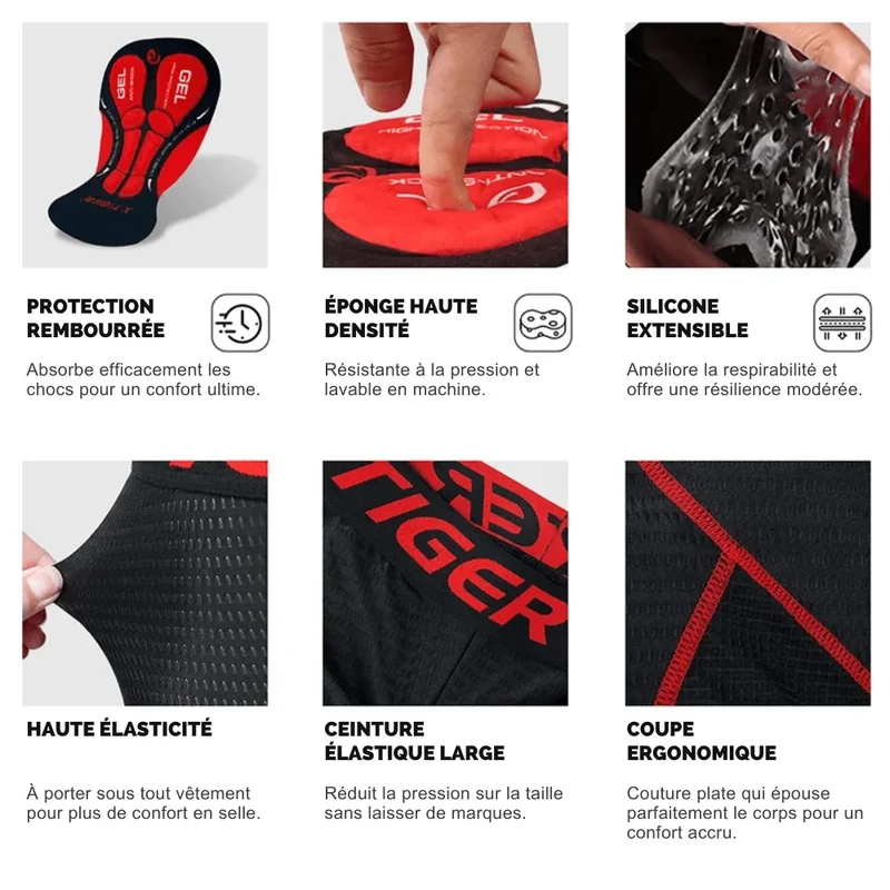 Sous-vêtement de Cyclisme avec Gel 5D - VeloShield™