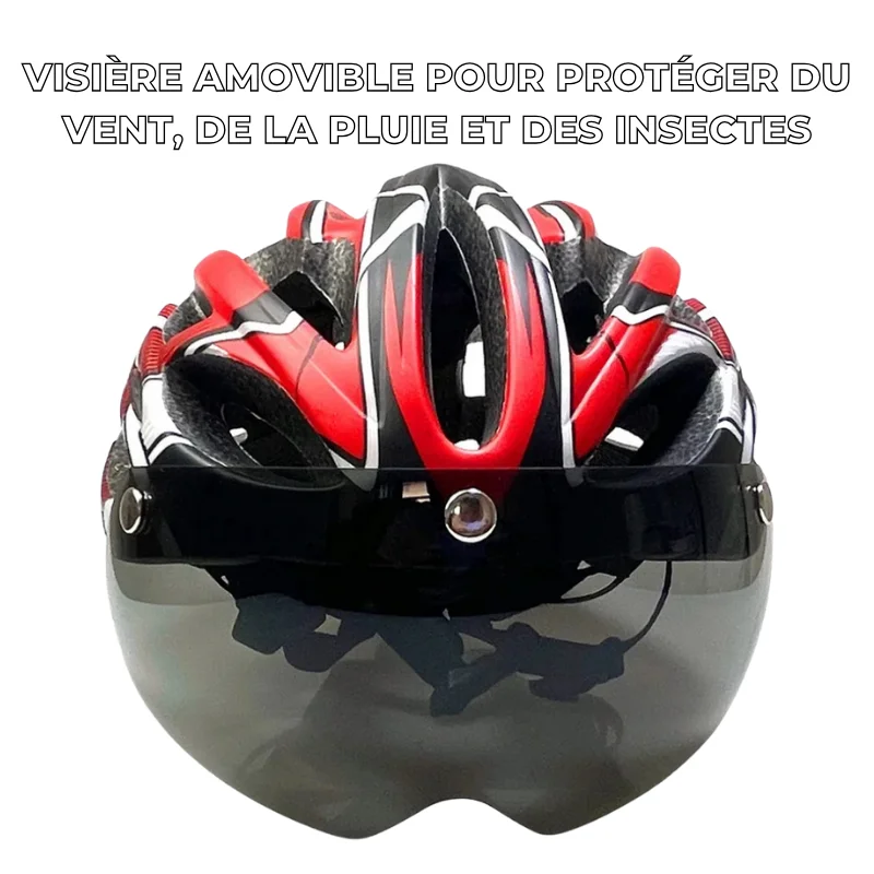 Casque de Vélo avec Visière Amovible et LED Intégrée – CycloGuard™