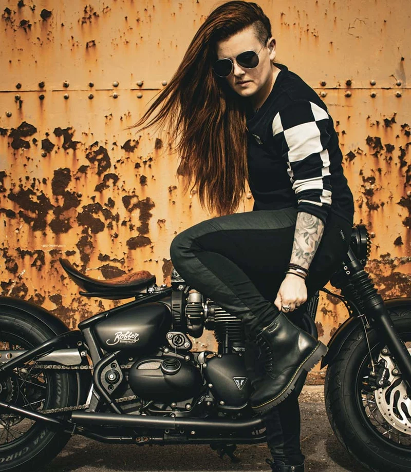 Stivali Moto Donna Hellcat Neri - Trip Machine