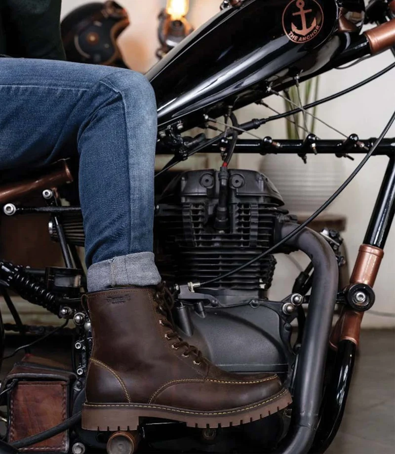 Stivali Moto Moc-Toe Mocha - Trip Machine