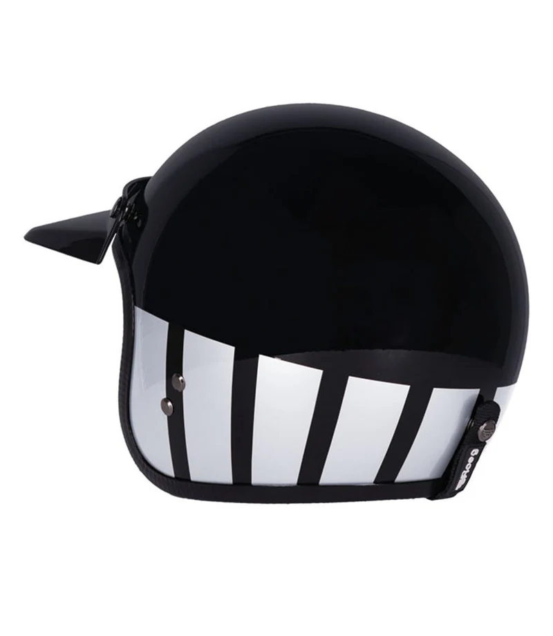 Casco Vintage Omologato Roeg Carbonstone White