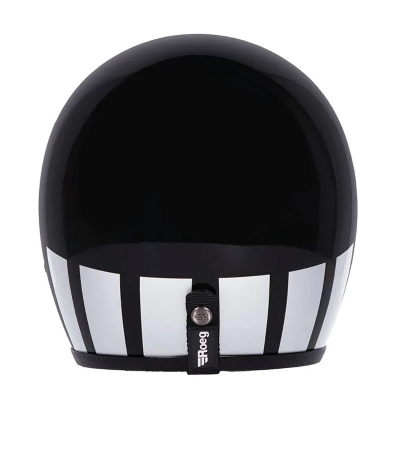 Casco Vintage Omologato Roeg Carbonstone White