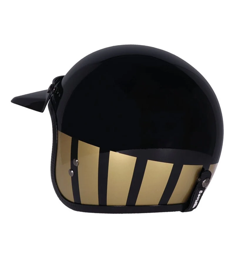 Casco Vintage Omologato Roeg Carbonstone Gold