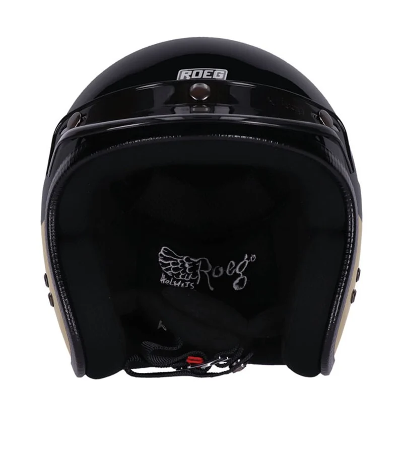 Casco Vintage Omologato Roeg Carbonstone Gold