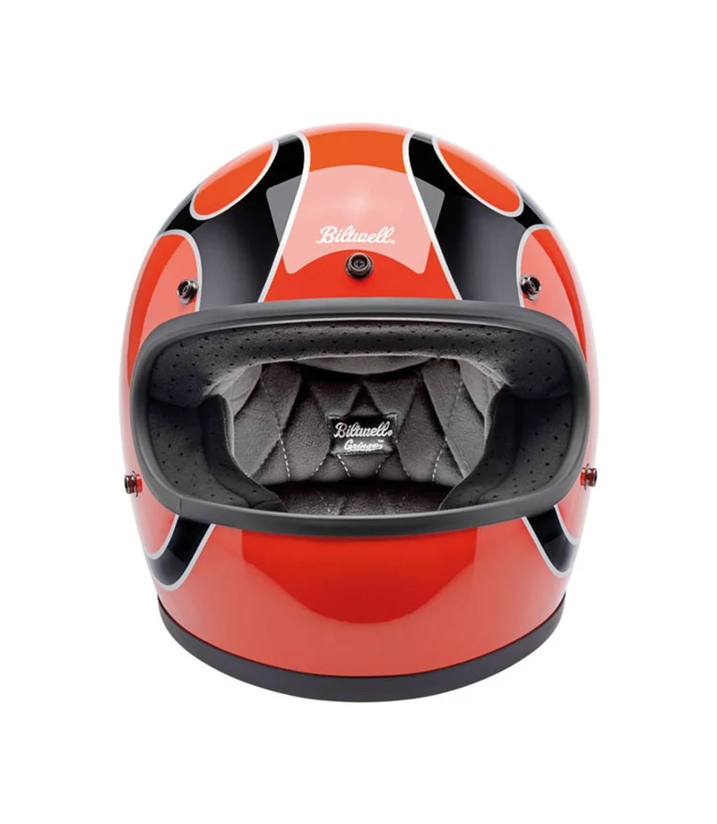 Casco Biltwell Gringo Comp Orange Flames