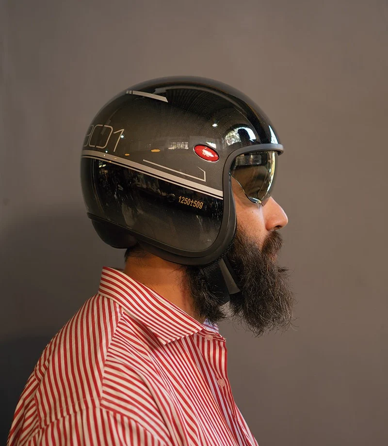 Casco Demi Jett Royal Enfield Aviator Grey/Black