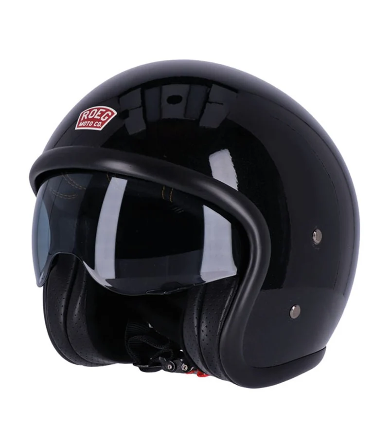 Casco Jet con Occhiali Roeg Sundown Vintage Nero