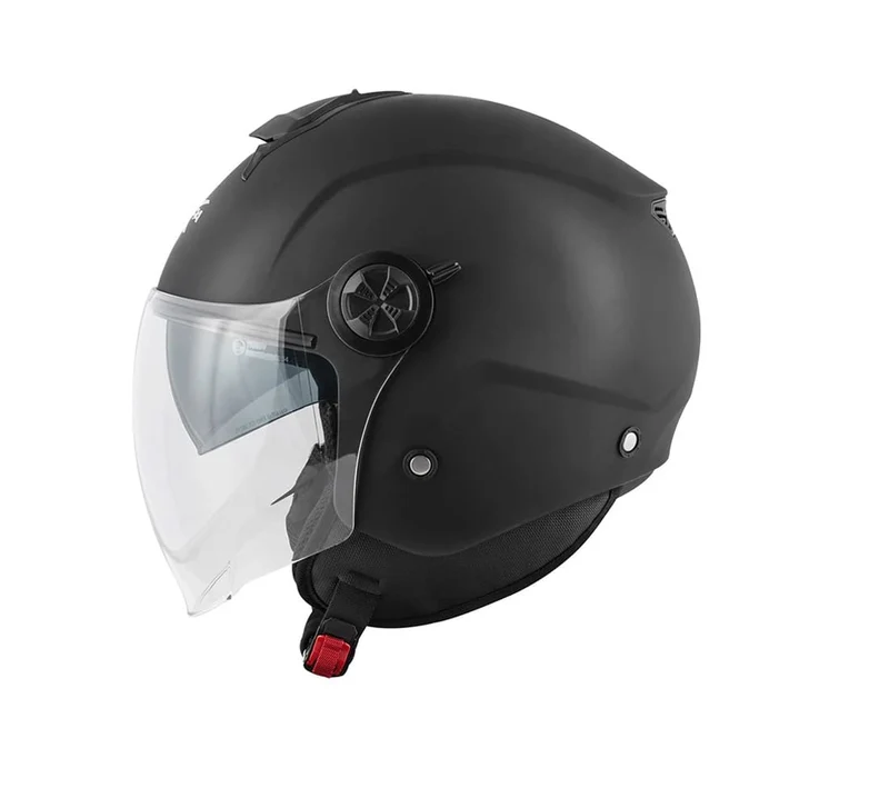 KAPPA KV60B Moto Cara Abierta Casco Negro Mate