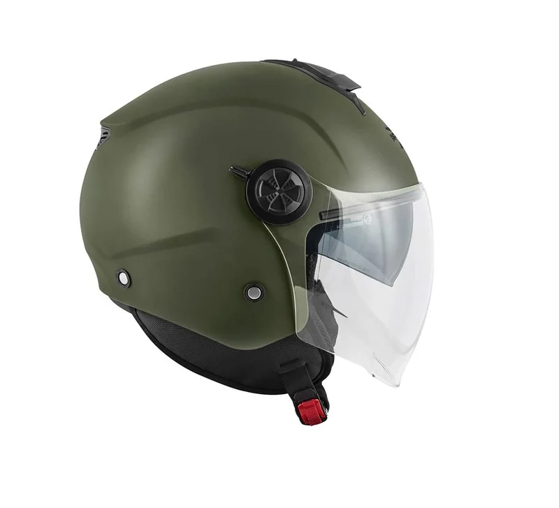 KAPPA KV60B cara abierta Casco moto verde mate