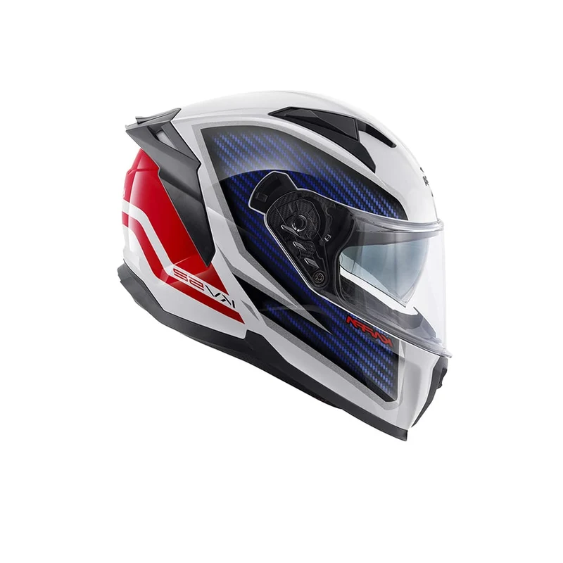 KAPPA KV52 KRONOS ABS Moto Integral Casco Blanco Azul Rojo