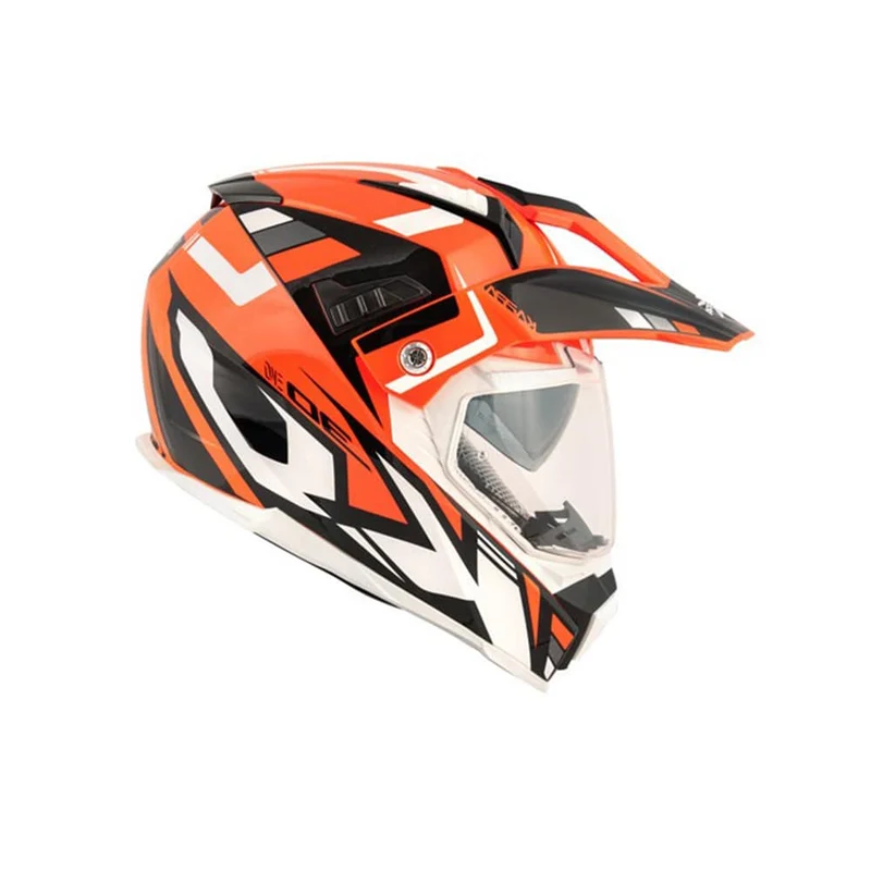 Kappa KV30R Grayer enduro moto Casco naranja negro