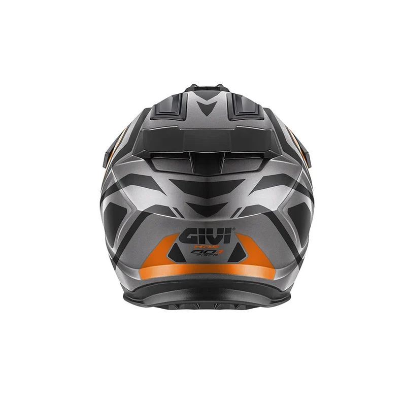 GIVI 80.1 APEX AXTE ADVENTURE CASCO INTEGRAL DE MOTO TITANIO NEGRO NARANJA