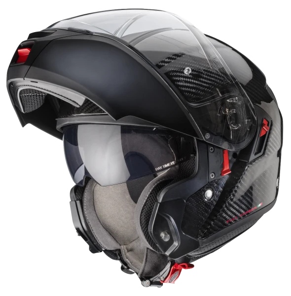 Caberg Levo X Carbon Casco abatible para moto de turismo negro