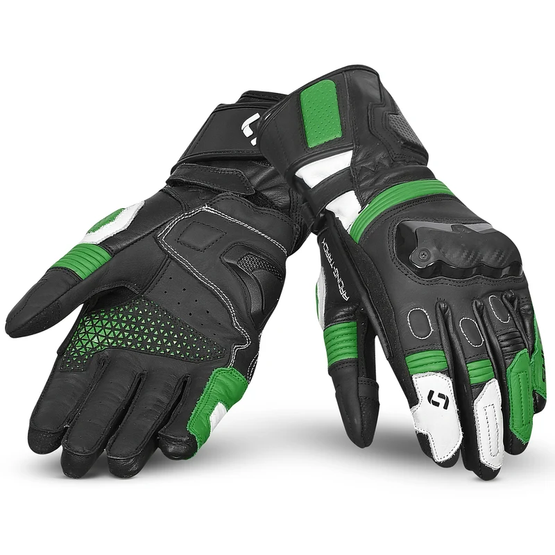 SHUA RANGER PRO GUANTES DE MOTO NEGRO BLANCO VARDE