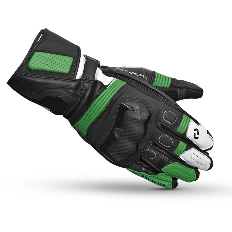 SHUA RANGER PRO GUANTES DE MOTO NEGRO BLANCO VARDE