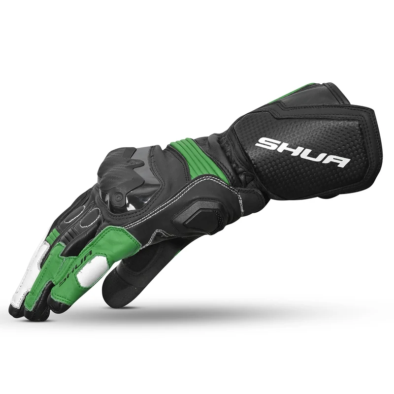 SHUA RANGER PRO GUANTES DE MOTO NEGRO BLANCO VARDE