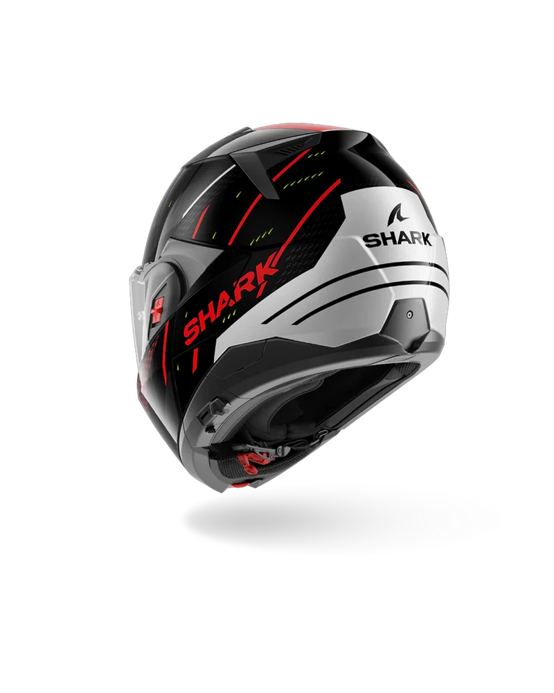 SHARK OXO SPEED-TECH Blanco Rojo NEGRO Casco De Moto