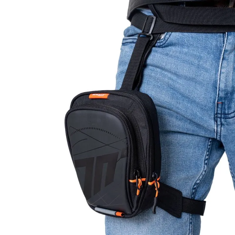 MT SD-TL1 MOCHILA DE PIERNA PARA MOTO NEGRA/BLANCA