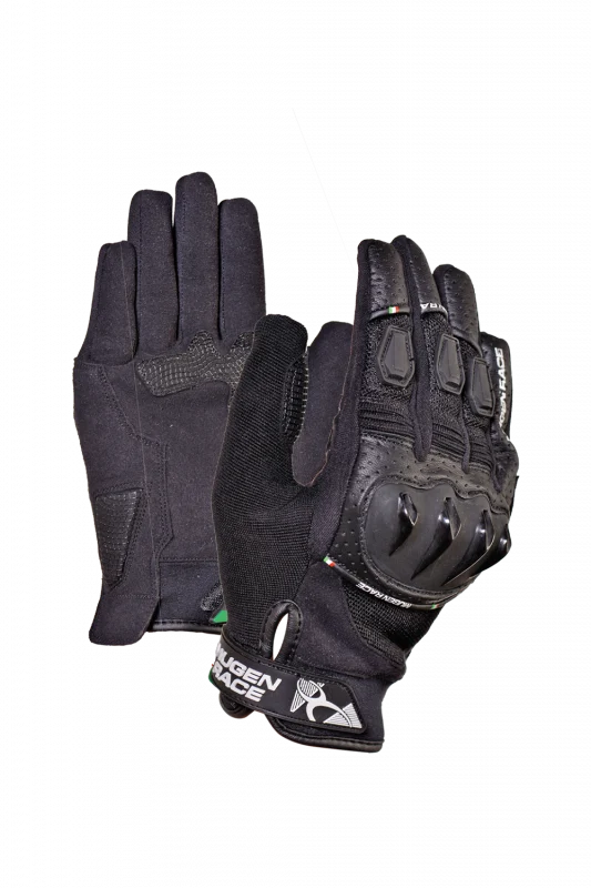MUGENRACE G-MNR-1667 ROBOGGORE Moto Cortos Guantes Negros
