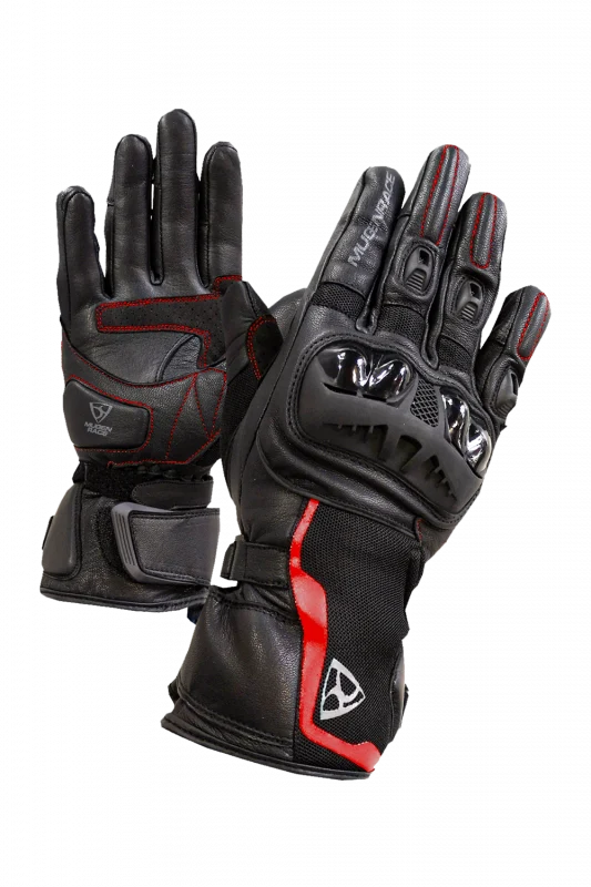 MUGENRACE G-MNR-1967 MAK-I Turismo Guantes Negro Rojo