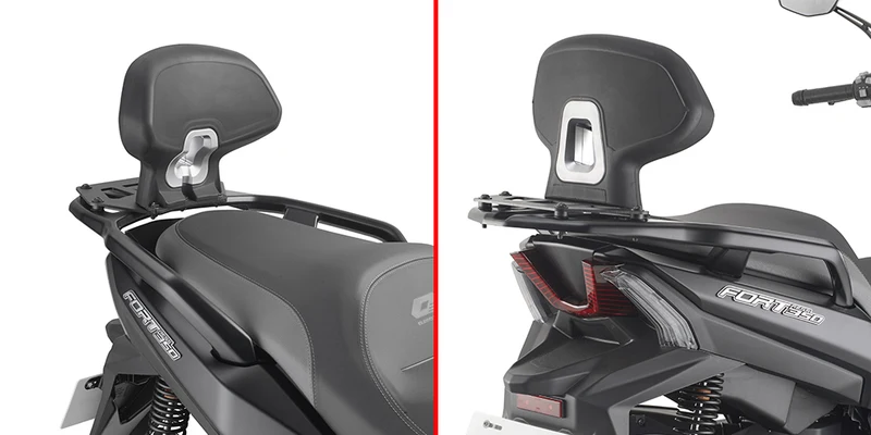 KAPPA RESPALDO MOTO NEGRO QJ MOTOR FORT 350