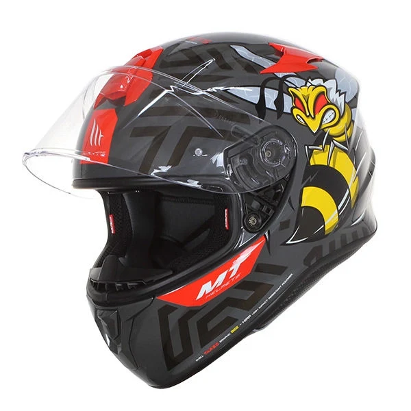 MT FF106 TARGO BEE CASCO DE MOTO B5 RJ FLUOR BRILLO