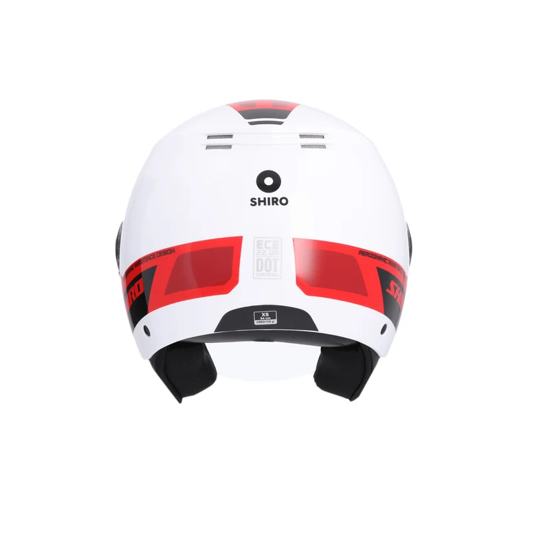 SHIRO CASCO KIOTO KALOS BLANCOROJO