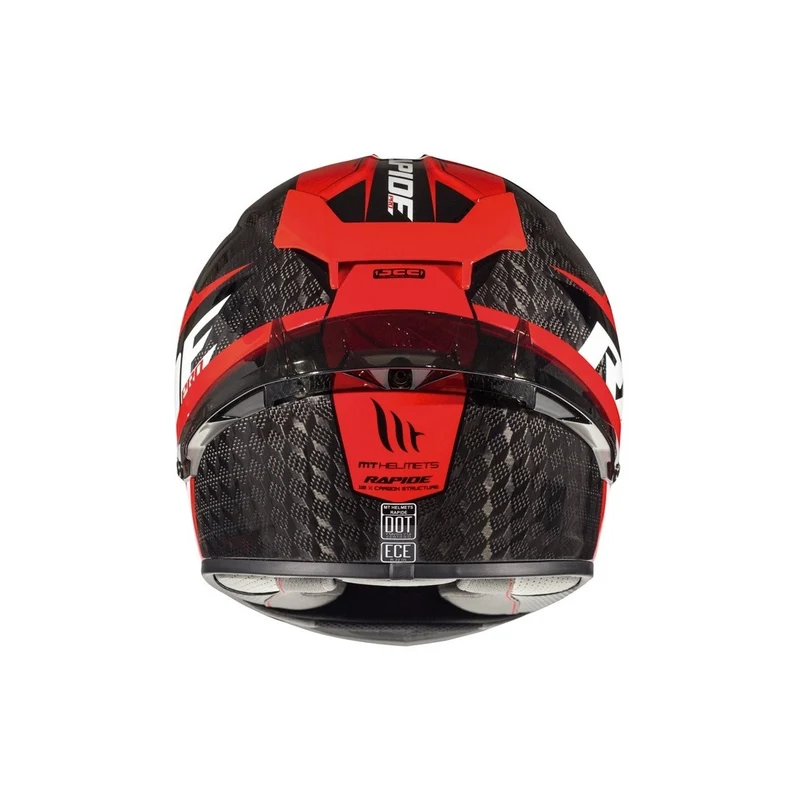 MT FF104PRO RAPIDE PRO CARBON CASCO DE MOTO C5 ROJO BRILLO