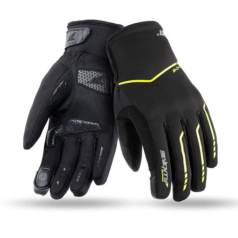 SEVENTY DEGREES SD-C49 INVIERNO GUANTE DE MOTO URBAN HOMBRE NEGRO AMARILLO