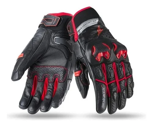 SEVENTY DEGREES SD-N32 NAKED VERANO GUANTE DE MOTO HOMBRE NEGRO ROJO