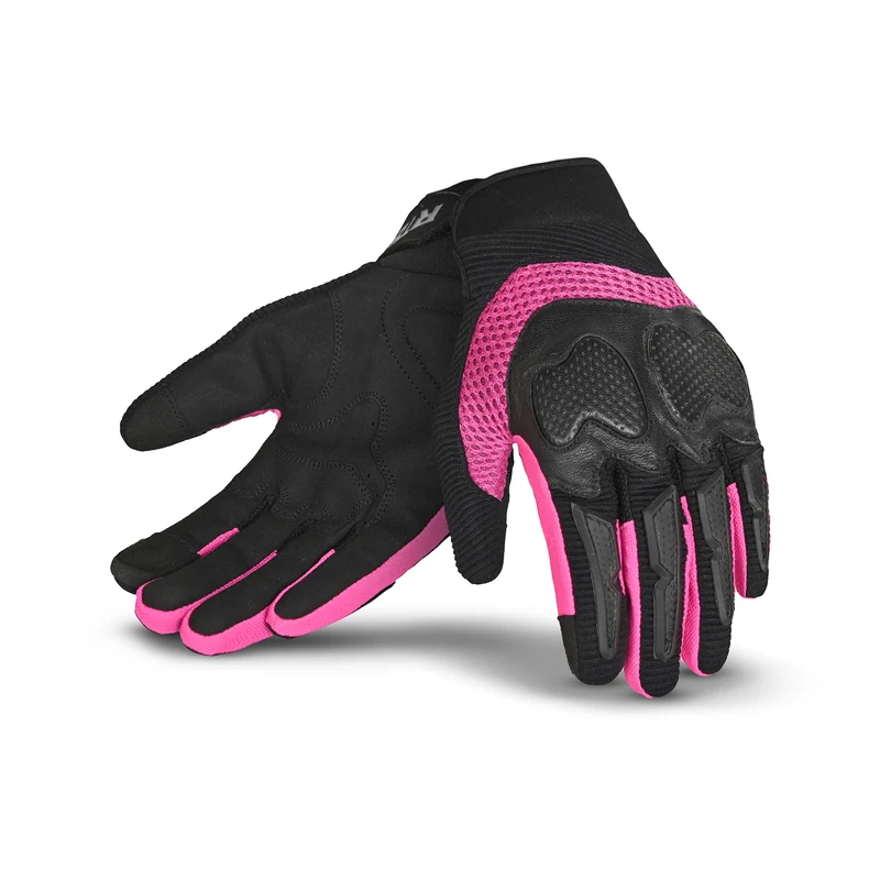 R-TECH CRUISER GUANTES DE MOTO HOMBRE NEGRO ROSA