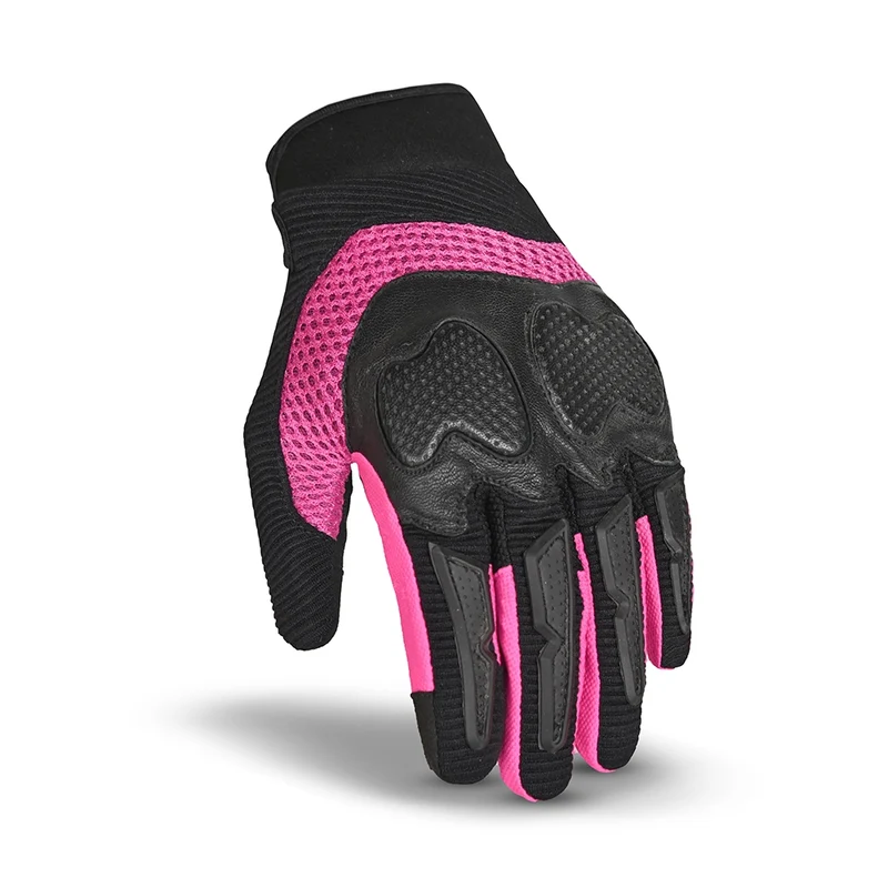 R-TECH CRUISER GUANTES DE MOTO HOMBRE NEGRO ROSA