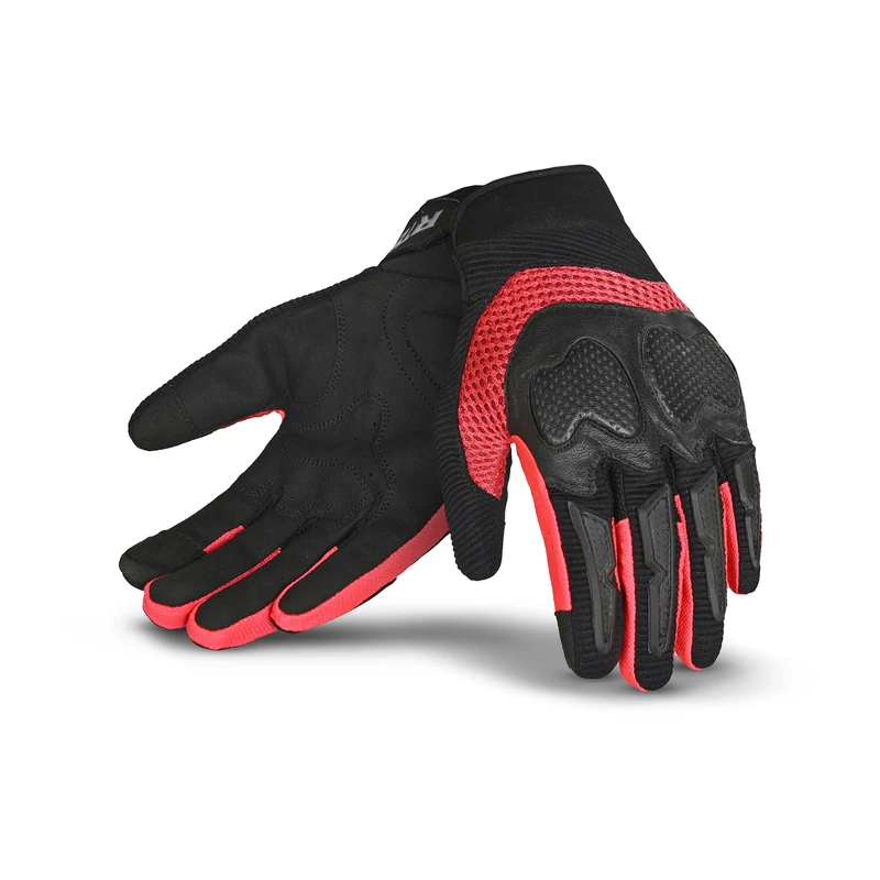 R-TECH CRUISER GUANTES DE MOTO HOMBRE NEGRO ROJO
