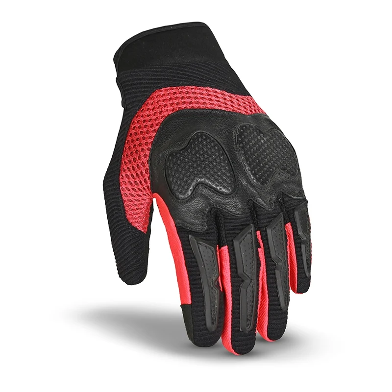 R-TECH CRUISER GUANTES DE MOTO HOMBRE NEGRO ROJO