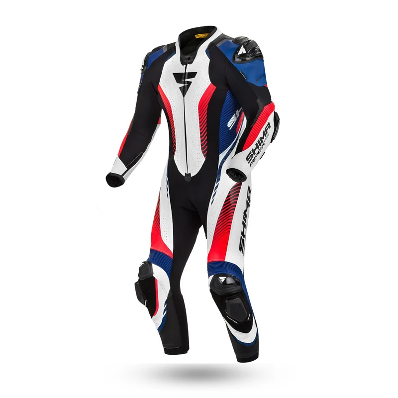 SHIMA APEX RS 1PC MONO DE MOTO 1PC BLANCO AZUL