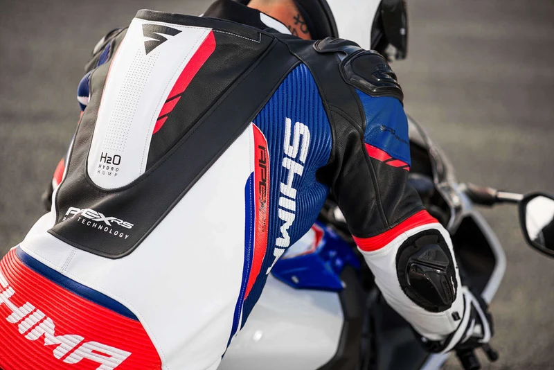 SHIMA APEX RS 1PC MONO DE MOTO 1PC BLANCO AZUL