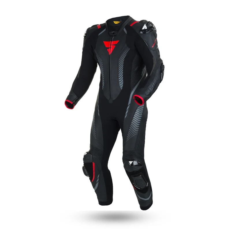 SHIMA APEX RS 1PC MONO DE MOTO NEGRO ROJO