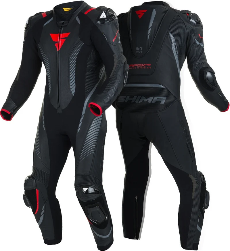 SHIMA APEX RS 1PC MONO DE MOTO NEGRO ROJO