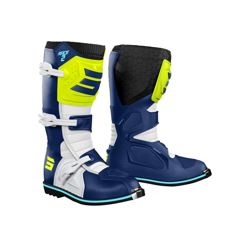 SHOT RACE 2 BOTAS DE MOTOCROSS BLUE_NEON_YELLOW